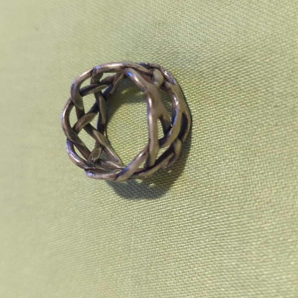 Vintage Silver Woven Band Ring
